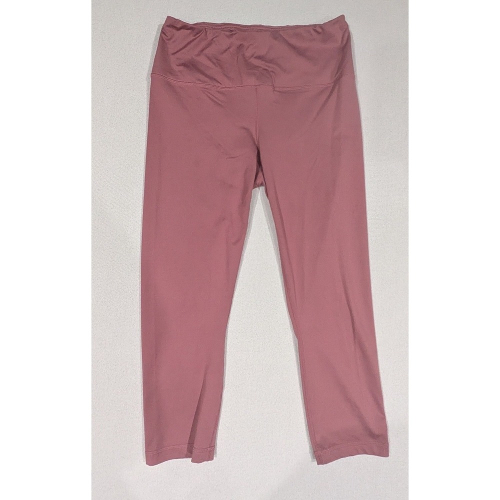 Velocity Cropped Leggings Womens Large Mauve Excellent High Rise Yoga Capri